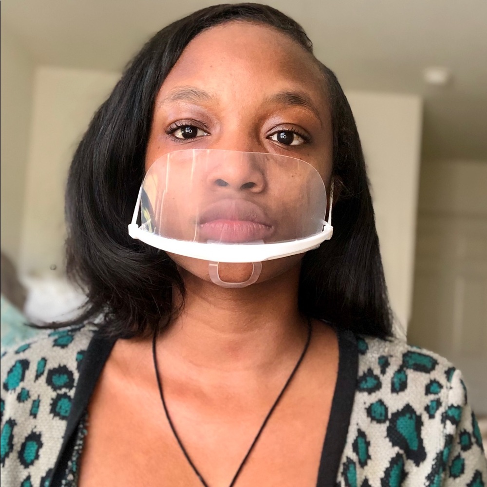 Transparent, anti fog, reusable face mask